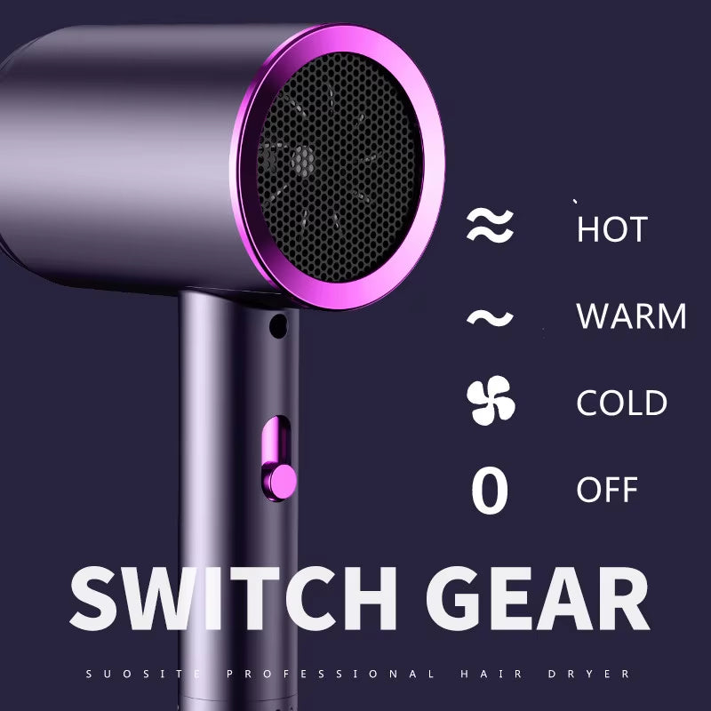 Home Portable High Power Blue Hair Dryer 1200W Professional Hair Dryer Strong Wind Salon Negative Ion Hair Dryer