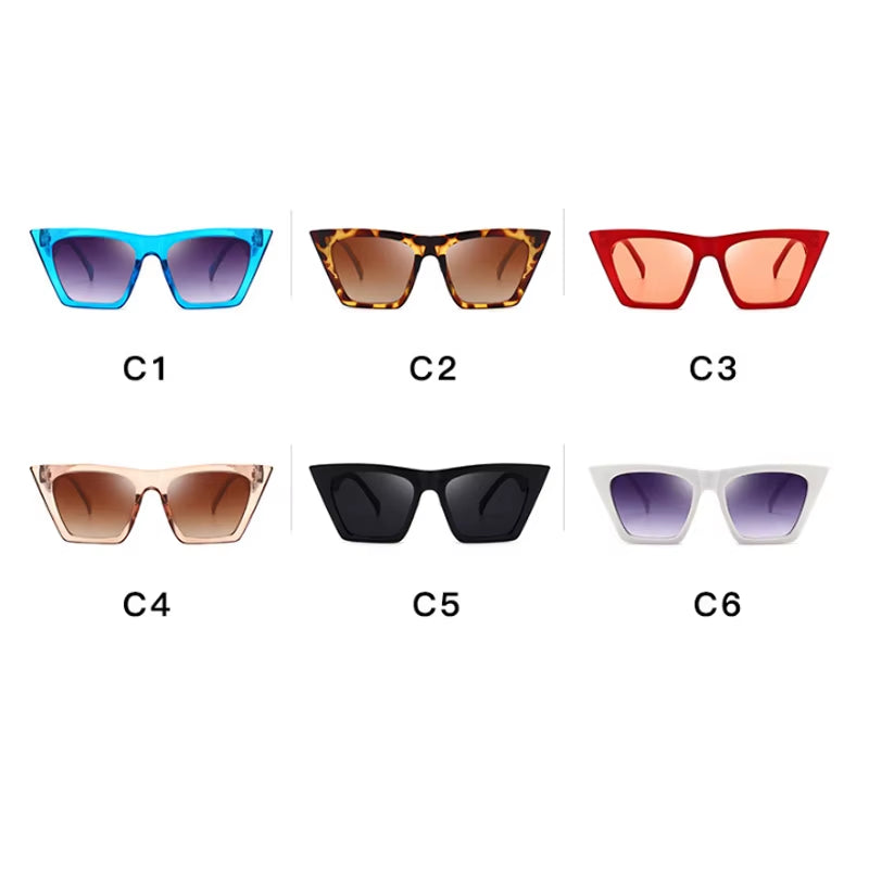 Fashion Square Style Sunglasses Woman Luxury Brand Sun Glasses Female Big Frame Classic Retro Outdoor Travel Lentes De Sol Mujer