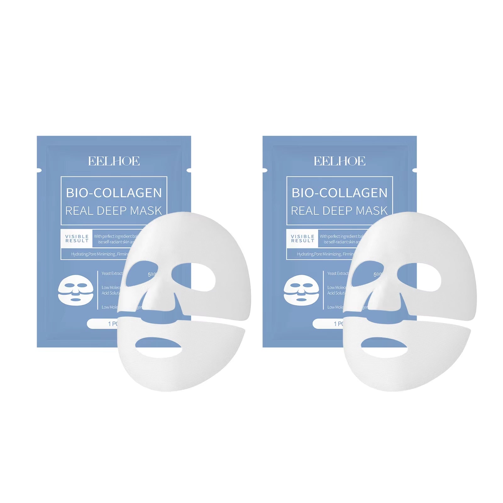 EELHOE Bio Collagen Face Mask Brightening Firm Skin Barrier Repair Shrink Pores Professional Facial Moisturizer Face Mask Sheets