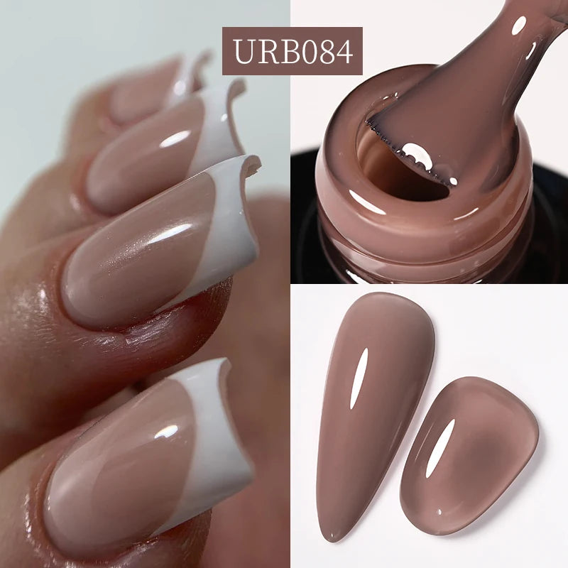 UR SUGAR 7ML Fiber Rubber Base Gel for Broken Nail Repaired Fiberglass Clear Quick Building UV Construction Gel Soak off Varnish