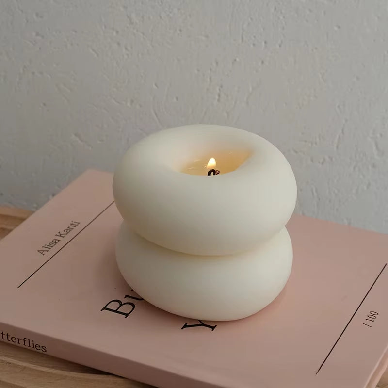 800G Donut Aromatherapy Candle, Essential Oil Aromatherapy Candle, Organic Candle, Handmade Long Burn, Gift Set