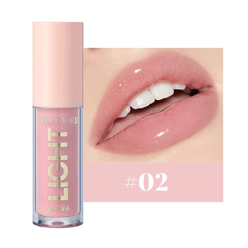 12-Color Lip Gloss Waterproof Long-Lasting Moisturizing Lipstick Mirror Nude Lip Gloss Plain Lip Gloss Oil