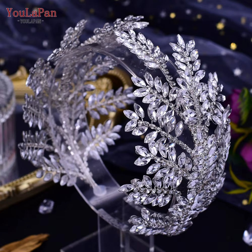 HP518 Bridal Headband Wedding Hair Accessories Alloy Leaf Headpiece Woman Pageant Jewelry Bride Headdress Hair Ornament