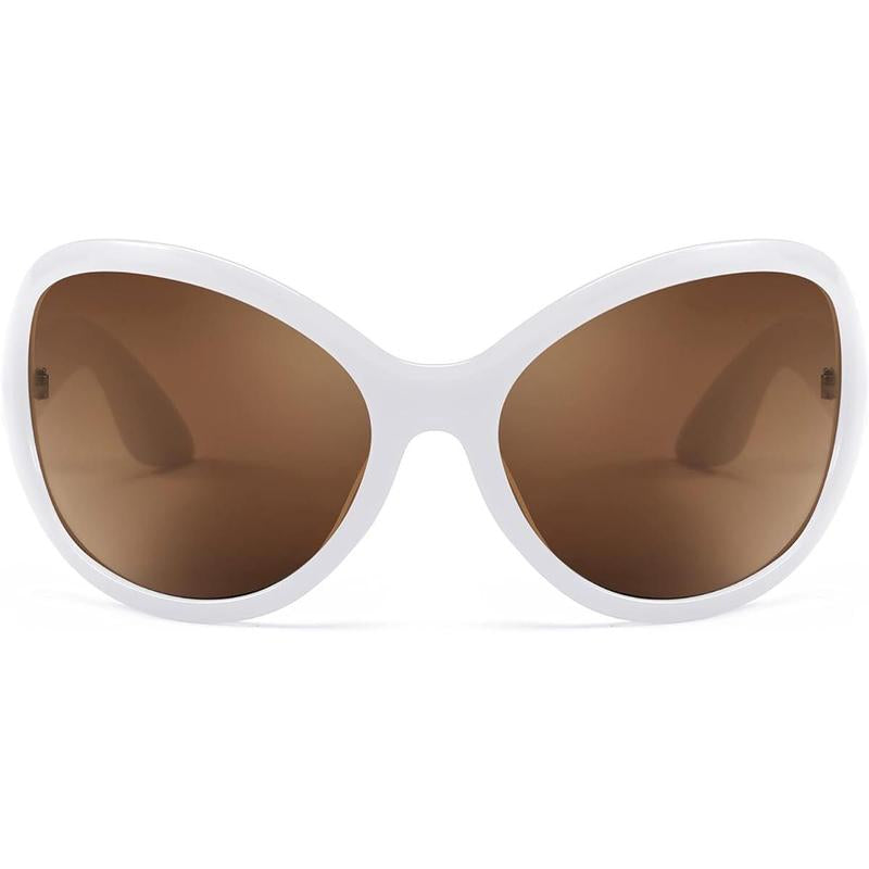FEISEDY Women's Oversized Classic Oval Wraparound Sunglasses with Large Frame - Model B2391