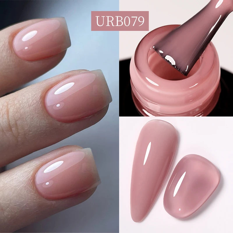 UR SUGAR 7ML Fiber Rubber Base Gel for Broken Nail Repaired Fiberglass Clear Quick Building UV Construction Gel Soak off Varnish