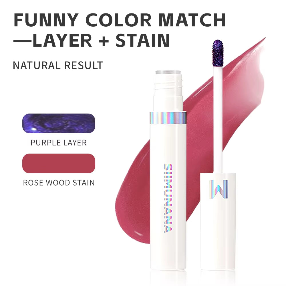 Long-Lasting Waterproof Lip Stain Tint - Korean Peel-Off Tattoo Lipsticks in Pink and Red Shades