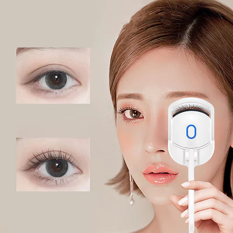 Portable Electric Eyelash Curler with Thermal Perm Shaping and USB Fast Heating Technology