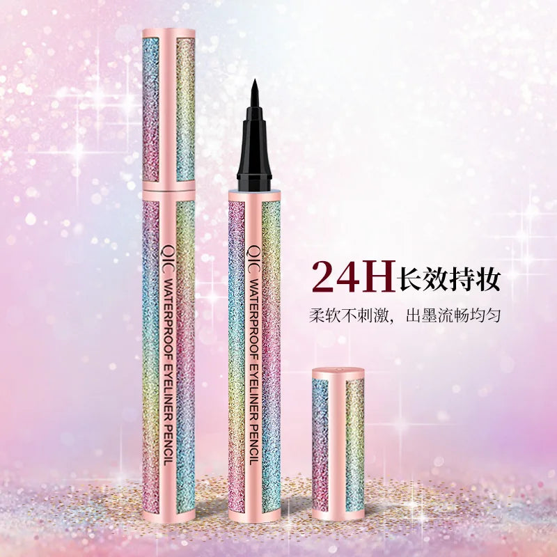 Starry Sky Waterproof Black Liquid Eyeliner Pen - Quick Drying Eye Makeup for Women