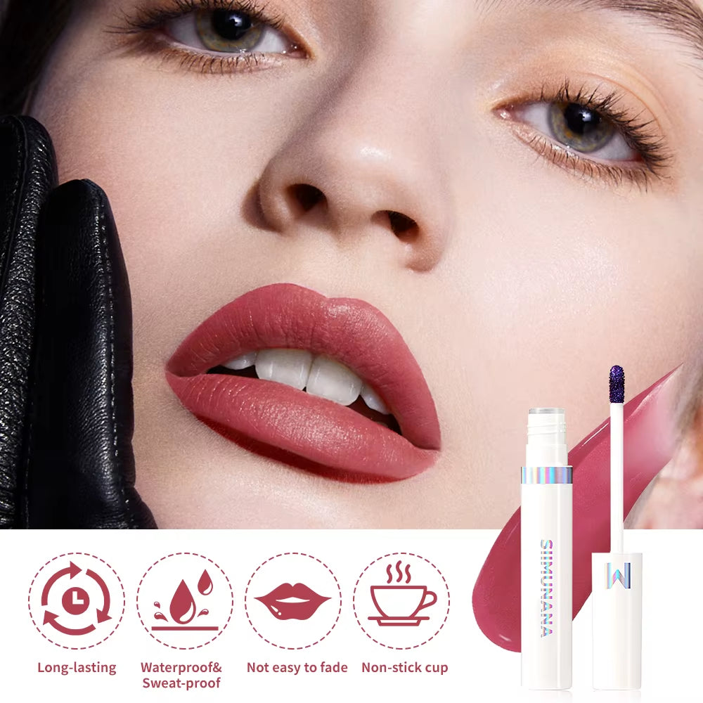 Long-Lasting Waterproof Lip Stain Tint - Korean Peel-Off Tattoo Lipsticks in Pink and Red Shades