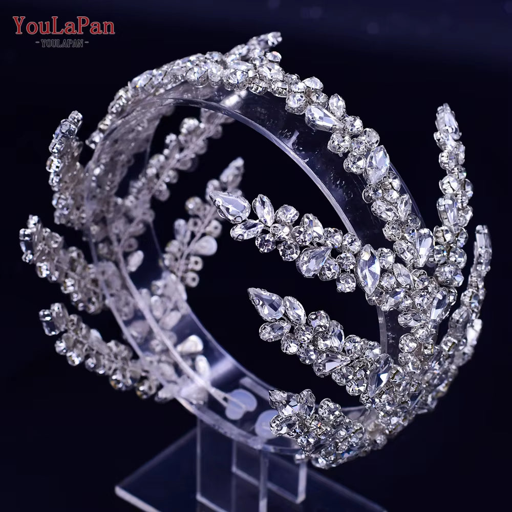 HP518 Bridal Headband Wedding Hair Accessories Alloy Leaf Headpiece Woman Pageant Jewelry Bride Headdress Hair Ornament