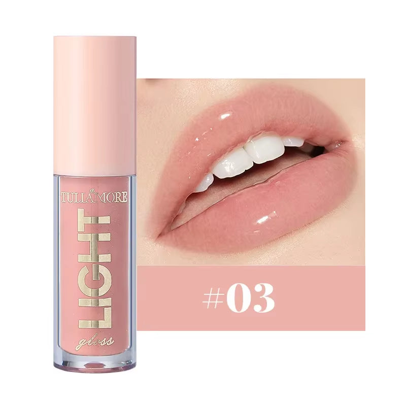 12-Color Lip Gloss Waterproof Long-Lasting Moisturizing Lipstick Mirror Nude Lip Gloss Plain Lip Gloss Oil