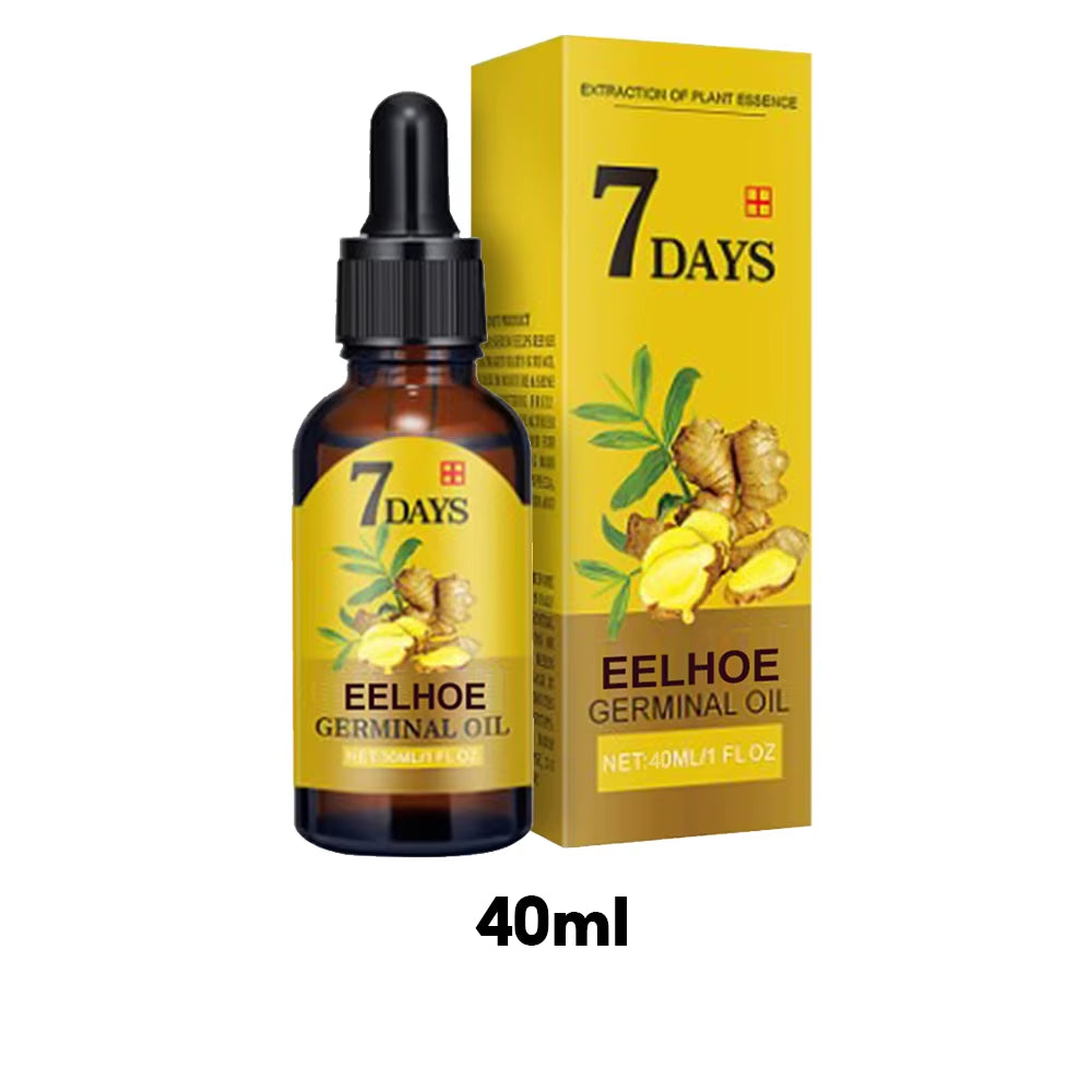 EELHOE Ginger Hair Growth Oil | Natural Essential Anti-Hair Loss Treatment | Hydrating Nutrient Solution for All Hair Types 40Ml