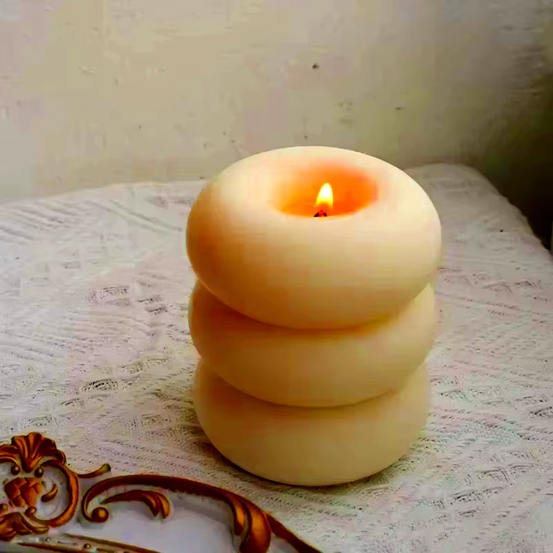 800G Donut Aromatherapy Candle, Essential Oil Aromatherapy Candle, Organic Candle, Handmade Long Burn, Gift Set