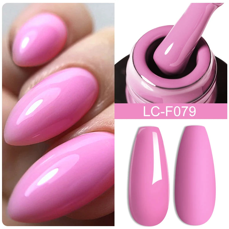 7ML Pink Glitter Nail Gel Polish Nude Natural Long Lasting Manicure Soak off UV LED Nail Art Base Top Coat Gel Varnish