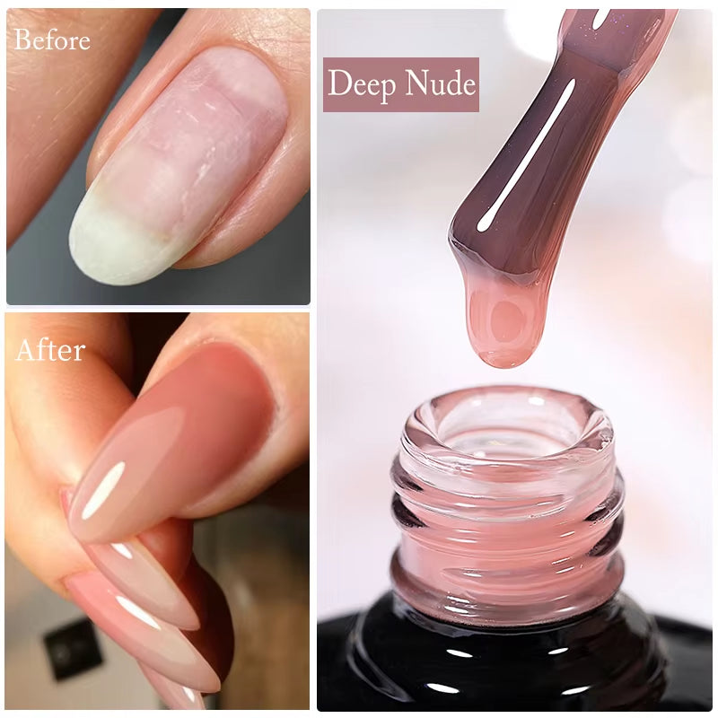UR SUGAR 7ML Fiber Rubber Base Gel for Broken Nail Repaired Fiberglass Clear Quick Building UV Construction Gel Soak off Varnish