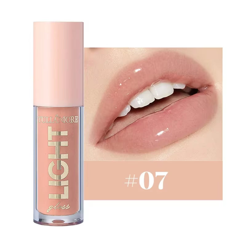 12-Color Lip Gloss Waterproof Long-Lasting Moisturizing Lipstick Mirror Nude Lip Gloss Plain Lip Gloss Oil