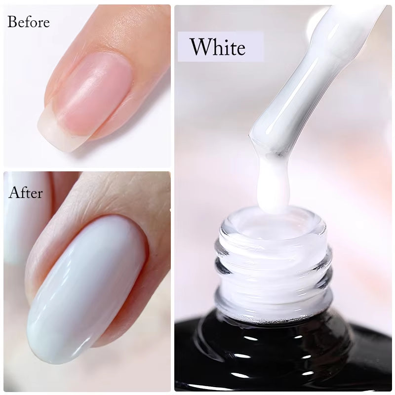 UR SUGAR 7ML Fiber Rubber Base Gel for Broken Nail Repaired Fiberglass Clear Quick Building UV Construction Gel Soak off Varnish