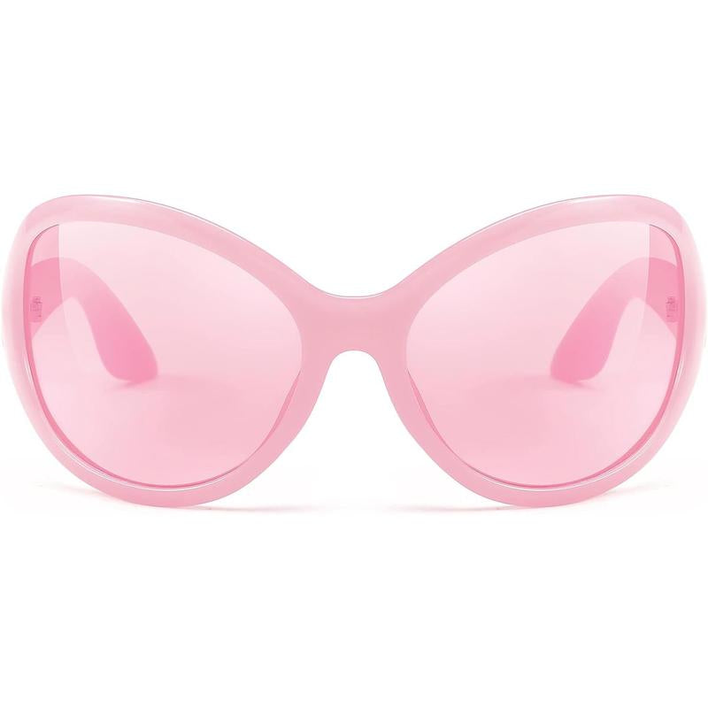 FEISEDY Women's Oversized Classic Oval Wraparound Sunglasses with Large Frame - Model B2391