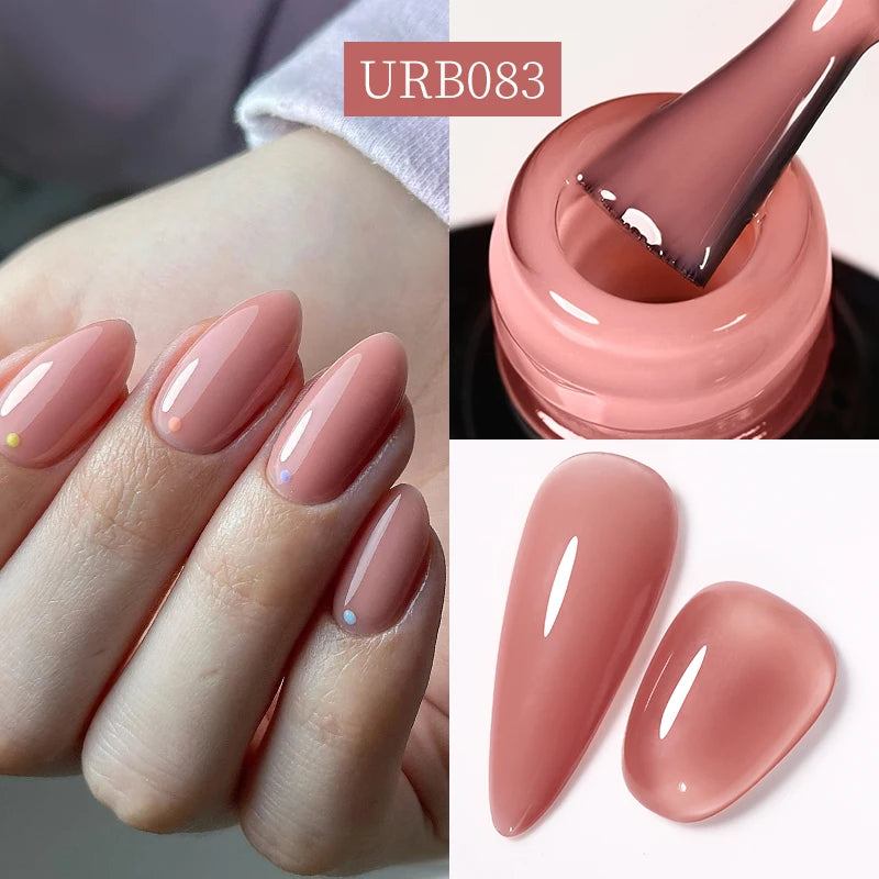 UR SUGAR 7ML Fiber Rubber Base Gel for Broken Nail Repaired Fiberglass Clear Quick Building UV Construction Gel Soak off Varnish