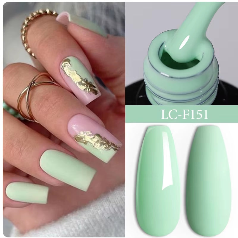 7ML Pink Glitter Nail Gel Polish Nude Natural Long Lasting Manicure Soak off UV LED Nail Art Base Top Coat Gel Varnish