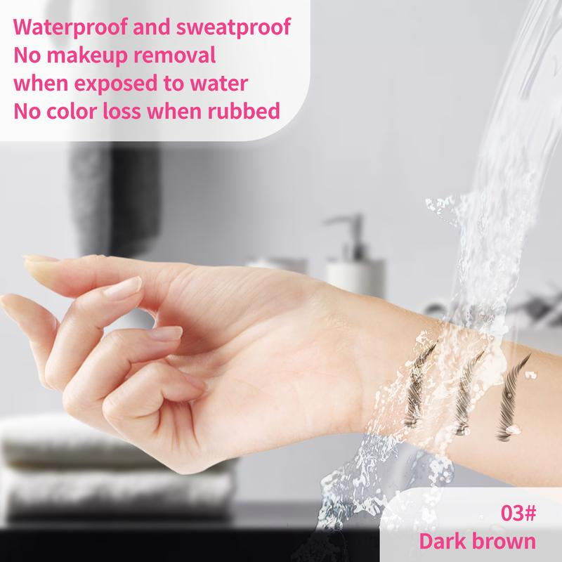 Dual-Ended Eyebrow Pencil - Long-Lasting Dark Brown Color for Natural-Looking Hair Brows Makeup Waterproof