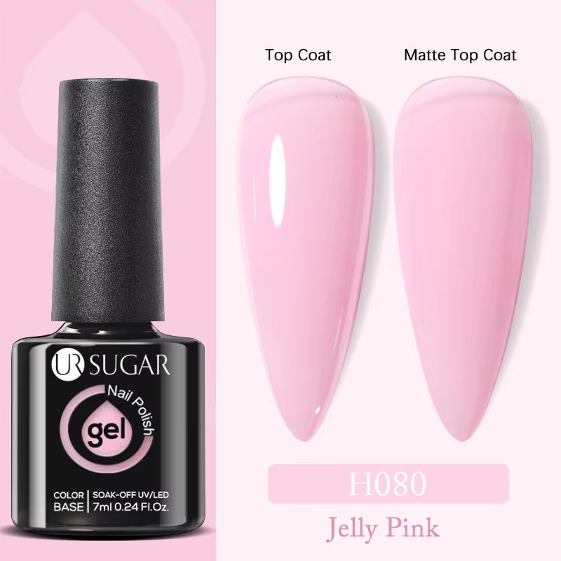UR SUGAR 15Ml Extension Nail Gel Polish Nails Finger Form Clear Nude Pink Nail Art Camouflage Hard Gel Acrylic Nail Manicur