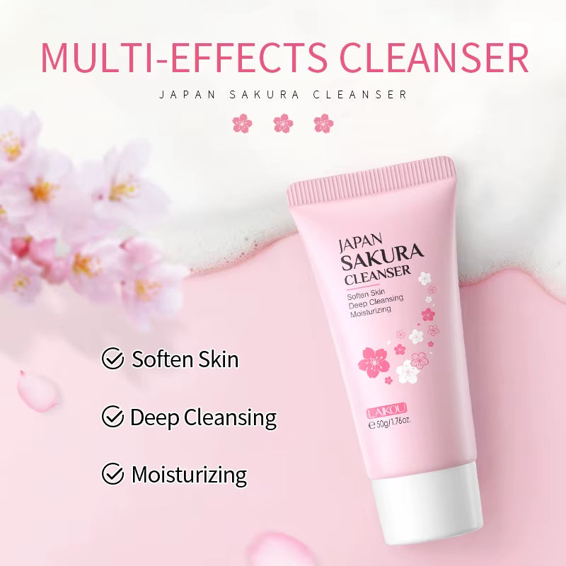 Facial Foaming Face Cleanser Facial Scrub Cleansing Acne Oil Control Blackhead Remover Shrink Pores Skin Care 50G