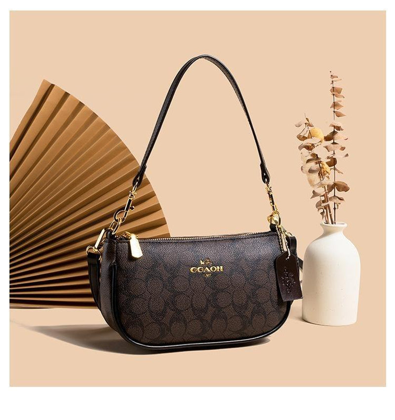 Elegant Floral PU Leather Shoulder Bag - Versatile Crossbody Accessory for Holidays and Everyday Use