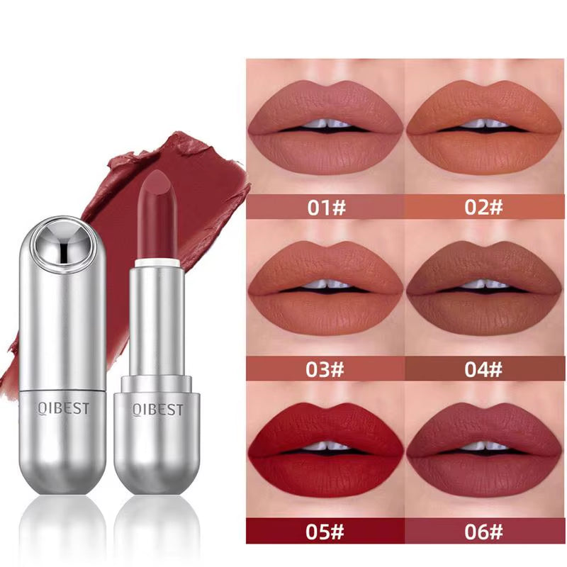 Matte Lipstick Red Lipstick Smudge-Proof High Pigment Lip Stick Velvet Nude Lipstick Pencil Sexy Red Brown Pigments Lips Makeup