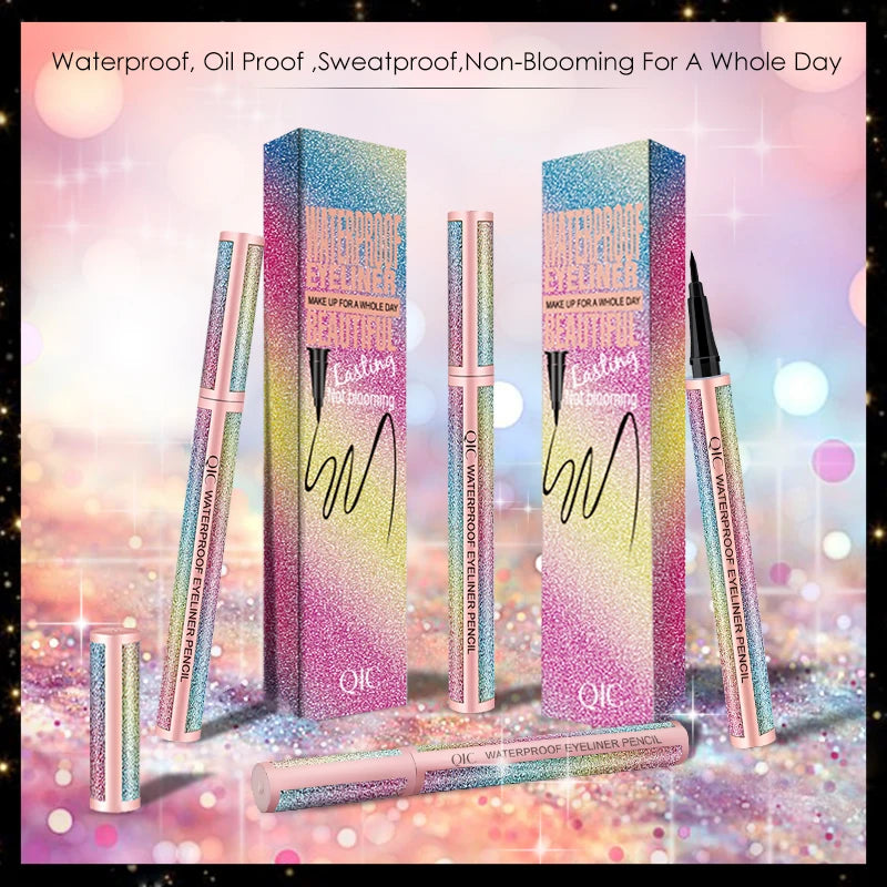 Starry Sky Waterproof Black Liquid Eyeliner Pen - Quick Drying Eye Makeup for Women