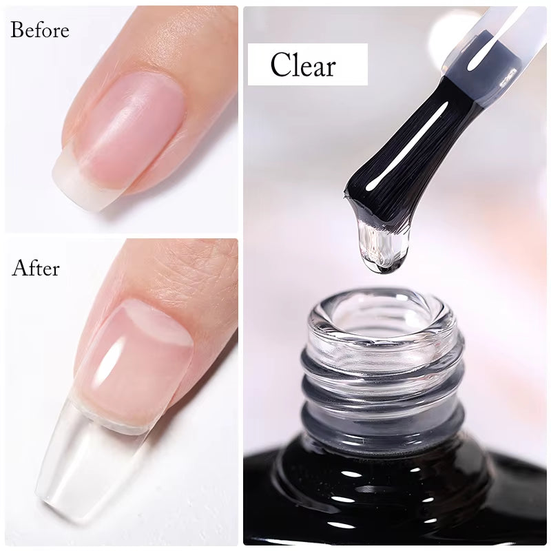 UR SUGAR 7ML Fiber Rubber Base Gel for Broken Nail Repaired Fiberglass Clear Quick Building UV Construction Gel Soak off Varnish