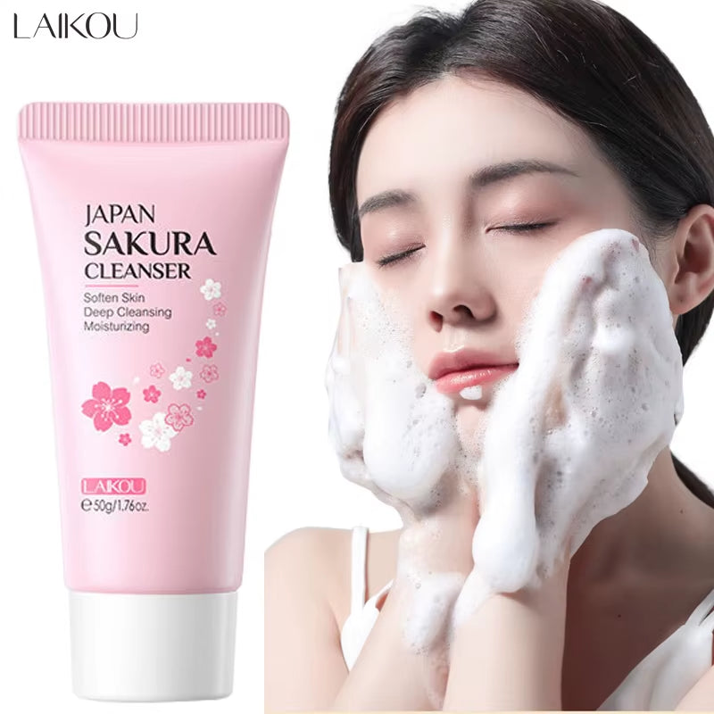 Facial Foaming Face Cleanser Facial Scrub Cleansing Acne Oil Control Blackhead Remover Shrink Pores Skin Care 50G