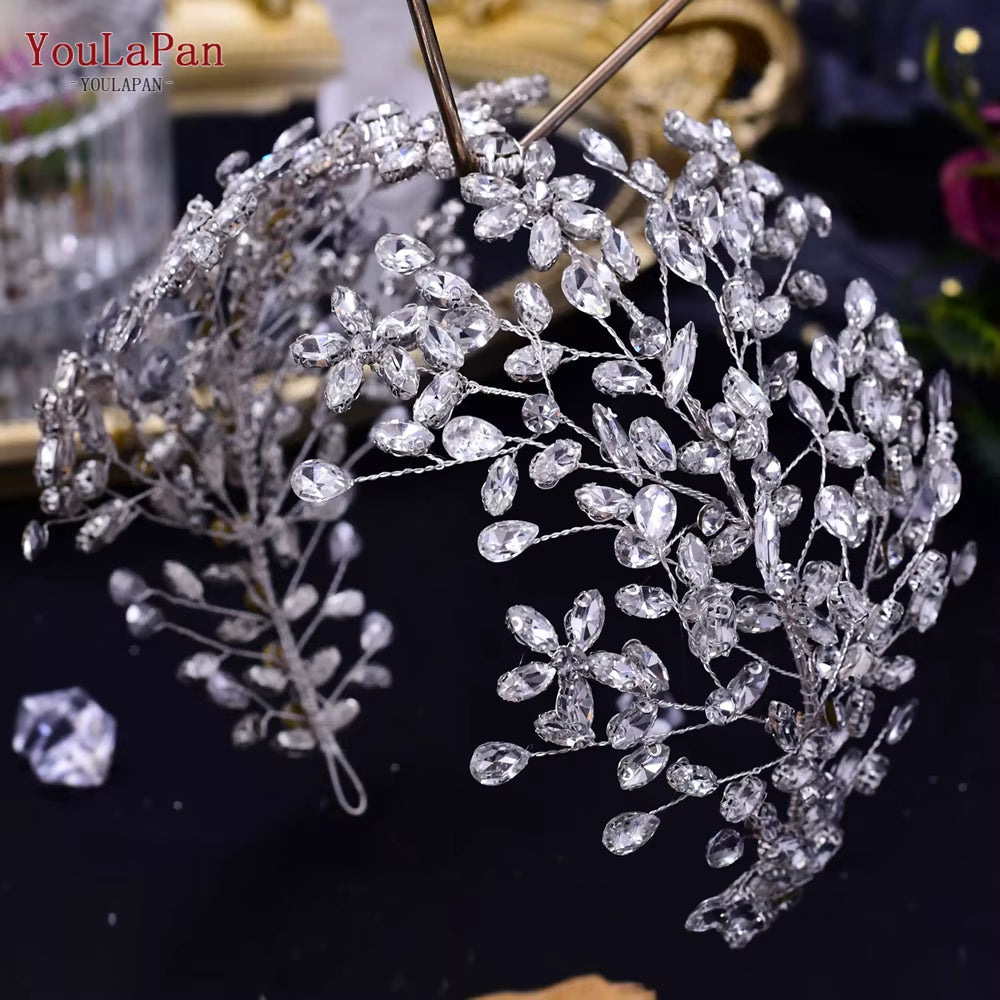 HP518 Bridal Headband Wedding Hair Accessories Alloy Leaf Headpiece Woman Pageant Jewelry Bride Headdress Hair Ornament
