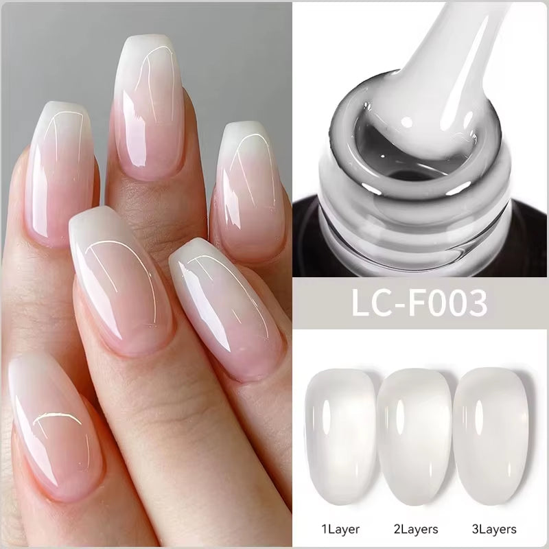 7ML Pink Glitter Nail Gel Polish Nude Natural Long Lasting Manicure Soak off UV LED Nail Art Base Top Coat Gel Varnish