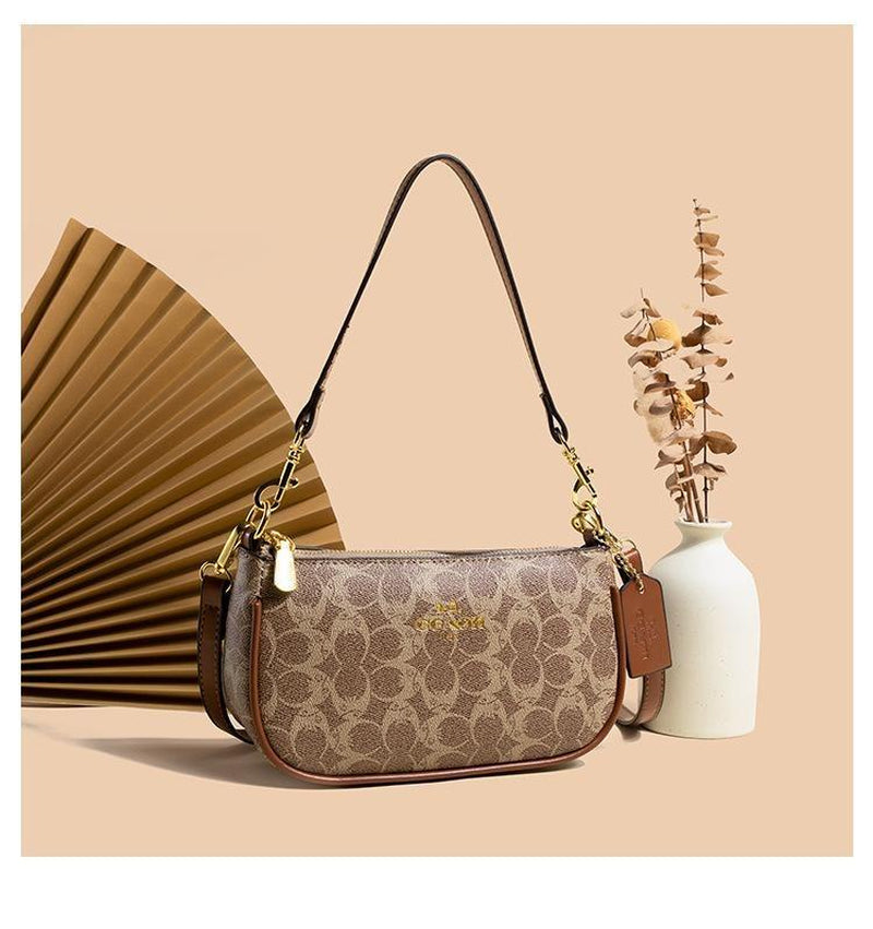 Elegant Floral PU Leather Shoulder Bag - Versatile Crossbody Accessory for Holidays and Everyday Use