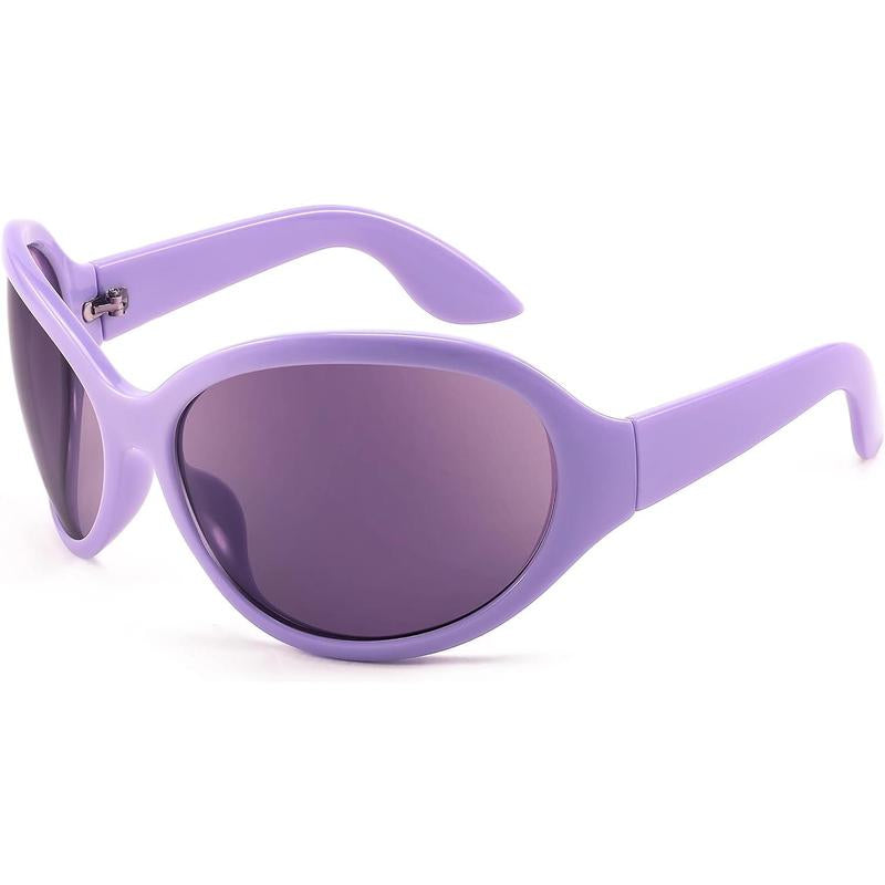 FEISEDY Women's Oversized Classic Oval Wraparound Sunglasses with Large Frame - Model B2391