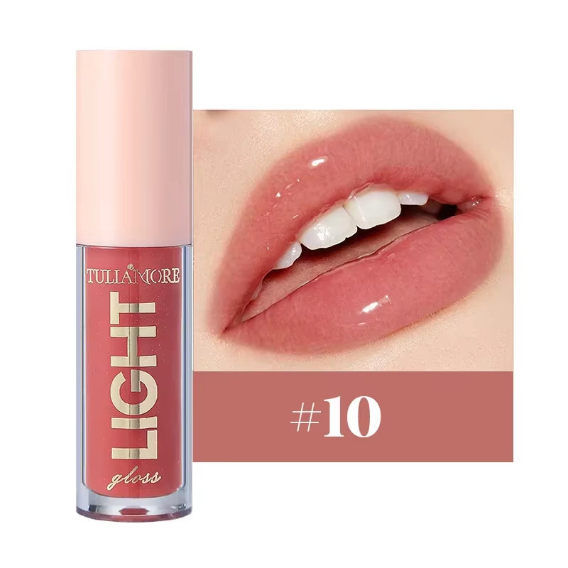 12-Color Lip Gloss Waterproof Long-Lasting Moisturizing Lipstick Mirror Nude Lip Gloss Plain Lip Gloss Oil