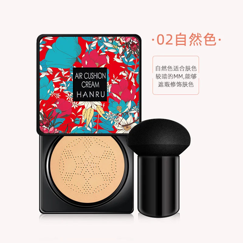 Mushroom Infused Air Cushion BB Cream - Nourishing Concealer and Moisturizing Foundation Fluid