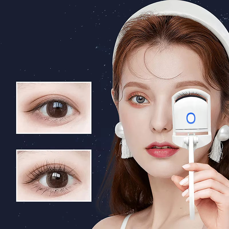 Portable Electric Eyelash Curler with Thermal Perm Shaping and USB Fast Heating Technology