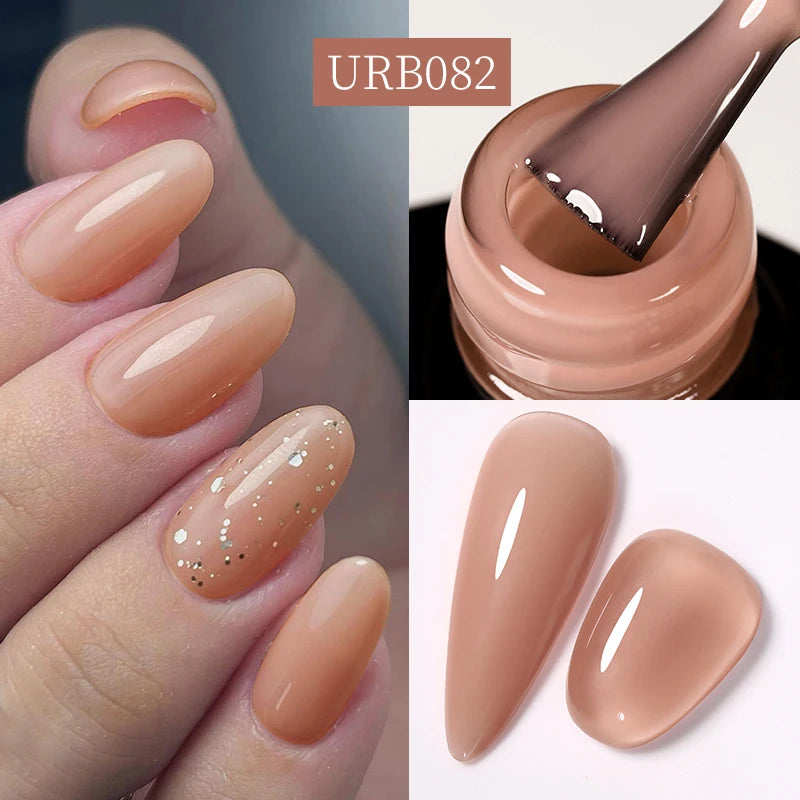 UR SUGAR 7ML Fiber Rubber Base Gel for Broken Nail Repaired Fiberglass Clear Quick Building UV Construction Gel Soak off Varnish