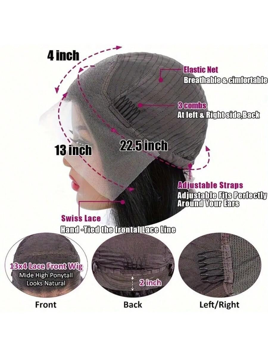 38-42Inch 13X4 Ear to Ear Body Wave Lace Front Wigs Human Hair 200% HD Transparent Frontal Glueless Air Wigs Human Hair with Baby Hair for Women High Density Brazilian Virgin 5X5 13X6 Human Hair Wig