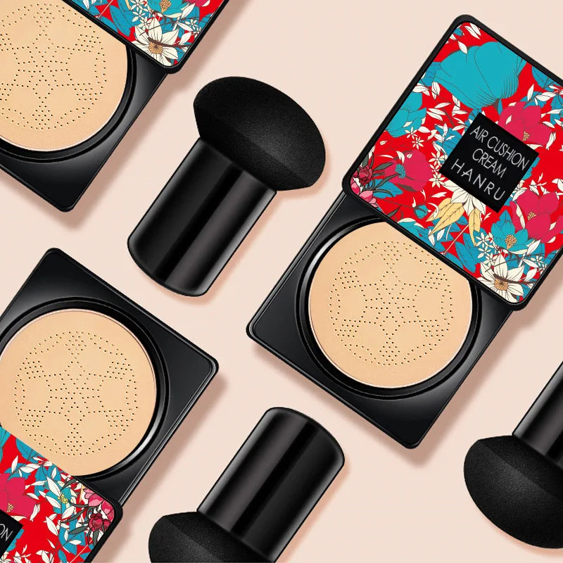 Mushroom Infused Air Cushion BB Cream - Nourishing Concealer and Moisturizing Foundation Fluid
