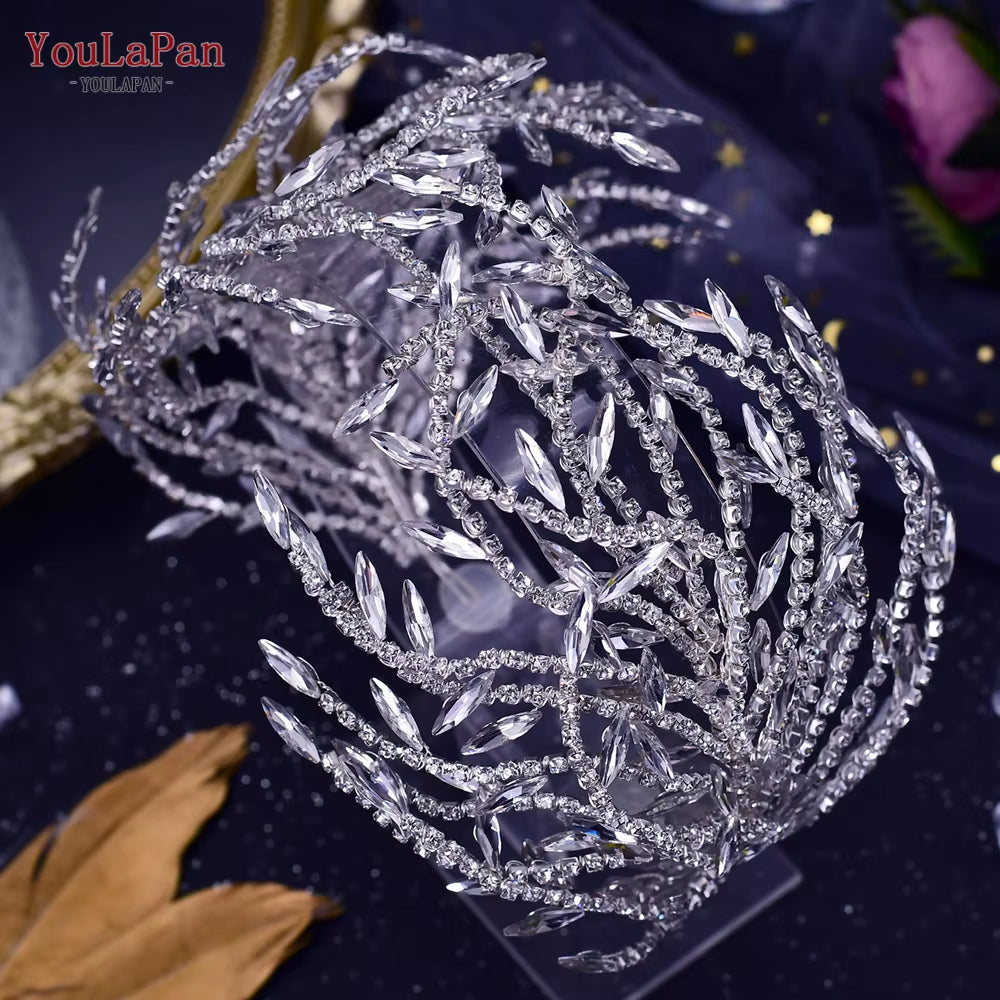HP518 Bridal Headband Wedding Hair Accessories Alloy Leaf Headpiece Woman Pageant Jewelry Bride Headdress Hair Ornament