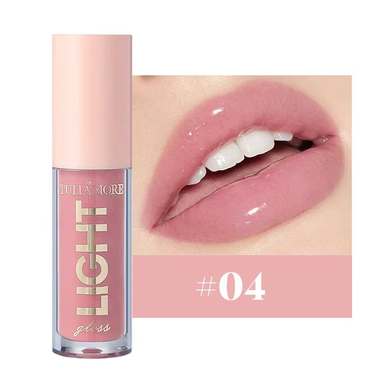 12-Color Lip Gloss Waterproof Long-Lasting Moisturizing Lipstick Mirror Nude Lip Gloss Plain Lip Gloss Oil