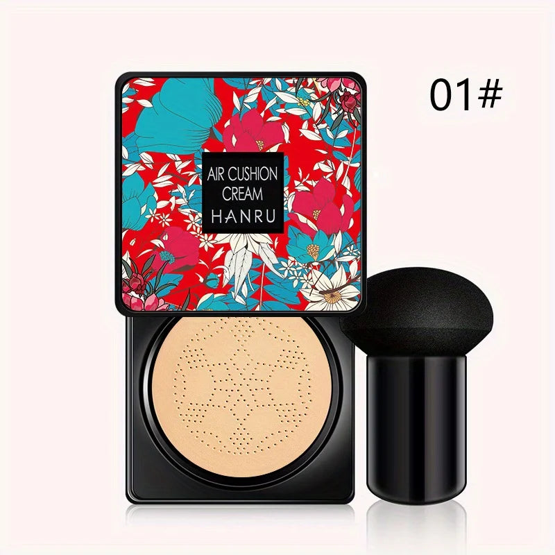 Mushroom Infused Air Cushion BB Cream - Nourishing Concealer and Moisturizing Foundation Fluid